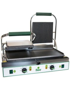 Piastra per Panini Doppia in Ghisa Piastra Inferiore Liscia