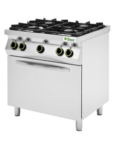Cucina 4 Fuochi Gas con Forno a Gas GN 1/1 e Grill - CC74GFG