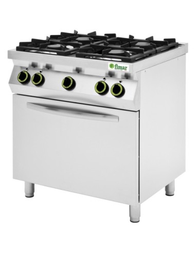 Cucina 4 Fuochi Gas con Forno a Gas GN 1/1 e Grill - CC74GFG Cucina 4 Fuochi Gas con Forno a Gas GN 1/1 e Grill - CC74GFG