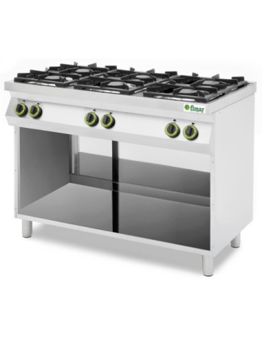 Cucina 6 Fuochi a Gas Metano su Vano a Giorno - CC76G Cucina 6 Fuochi a Gas Metano su Vano a Giorno - CC76G