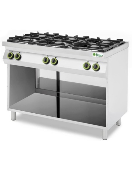 Cucina 6 Fuochi a Gas Metano su Vano a Giorno - CC76G