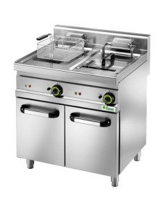 Friggitrice a Gas su Mobile Rubinetto Capacità Olio 2x18 Lt - SFM18D