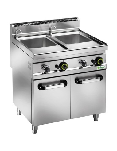 Cuocipasta A Gas Su Mobile CPM30DM Capacità Vasca 25+25 Lt