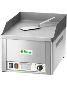 Fry Top Elettrico Singolo da Banco Piano Liscio Acciaio Sabbiato - FRY1L