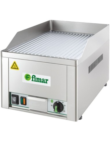 Fry Top Elettrico da Banco Piano Rigato in Acciaio Cromato - FRY1RC Fry Top Elettrico da Banco Piano Rigato in Acciaio Cromato - FRY1RC