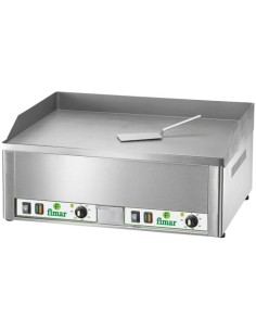 Fry Top Elettrico Piano Doppio Liscio Acciaio Sabbiato - FRY2L