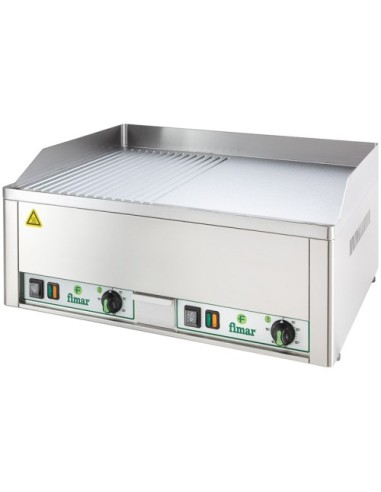 Fry Top Elettrico Piano Liscio Rigato Acciaio Cromato - FRY2LRC Fry Top Elettrico Piano Liscio Rigato Acciaio Cromato - FRY2LRC