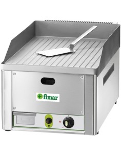 Fry Top a Gas Acciaio Sabbiato Rigato 1 Bruciatore - FRY1RM