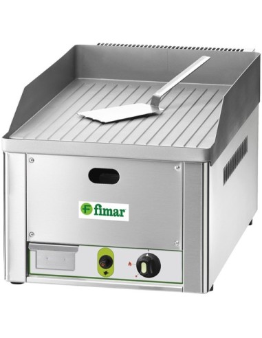 Fry Top a Gas FRY1RM Acciaio Sabbiato Rigato Piano Cottura 325x480