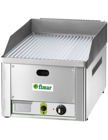 Fry Top a Gas Acciaio Cromato Rigato Piano Cottura 325x480h mm