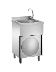 Lavamani Inox con Mobile - Miscelatore Acqua - LC50MM