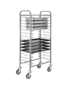 Carrello Guide a Filo Portateglie 60x40 Teglie GN1/1 Capacità 15 - CA1656