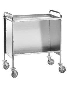 Carrello Inox per Trasporto Piatti con Ripiano 80x50 cm - CP1441C