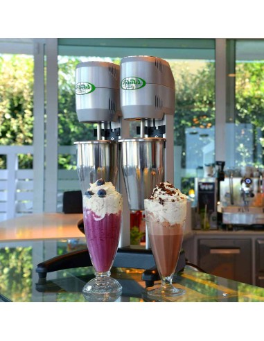 Frullatore per Frappè con Doppio Bicchiere inox - MF4D