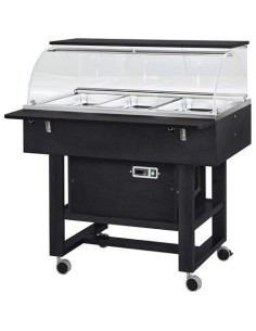 Carrello di Servizio Legno Carbon Refrigerato 3 GN 1/1 - CLR2787NCA