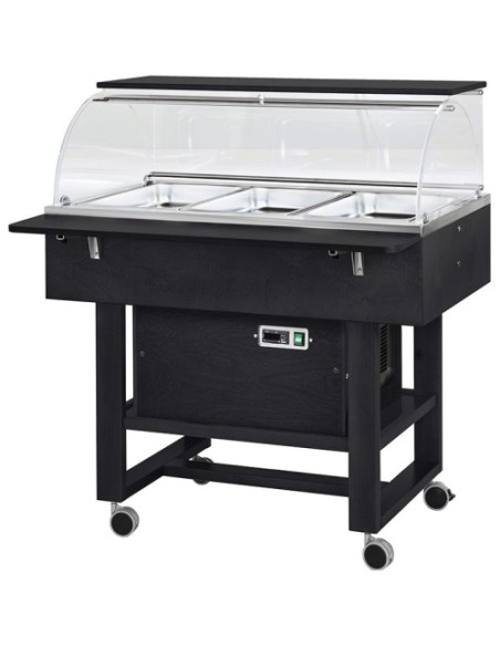 Carrello di Servizio Legno Carbon Refrigerato 3 GN 1/1 - CLR2787NCA