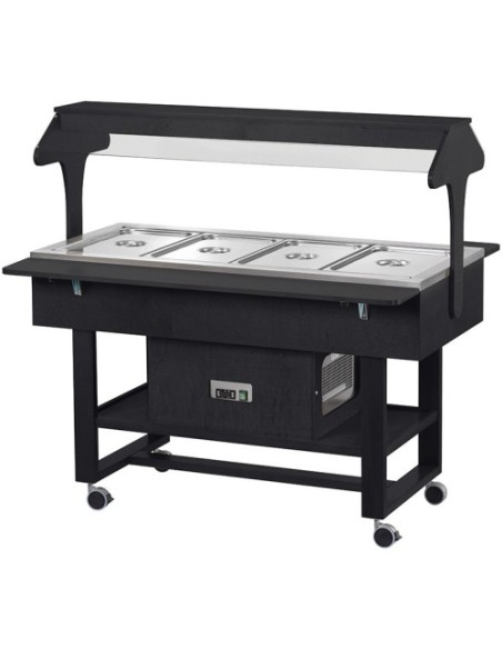 Carrello Servizio Legno Carbon Refrigerato 4 GN 1/1 - ELR2825CA