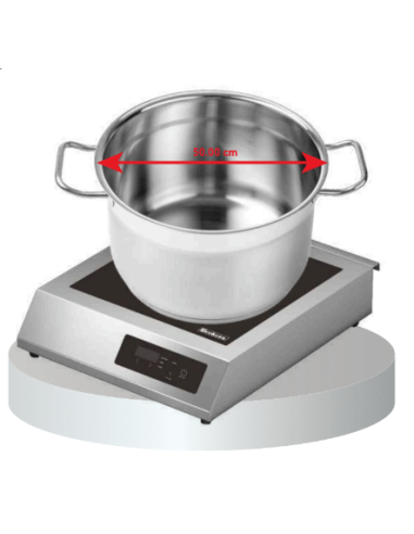 Piastra a Induzione da Banco in Vetroceramica Pentole Diametro 15 a 50 cm