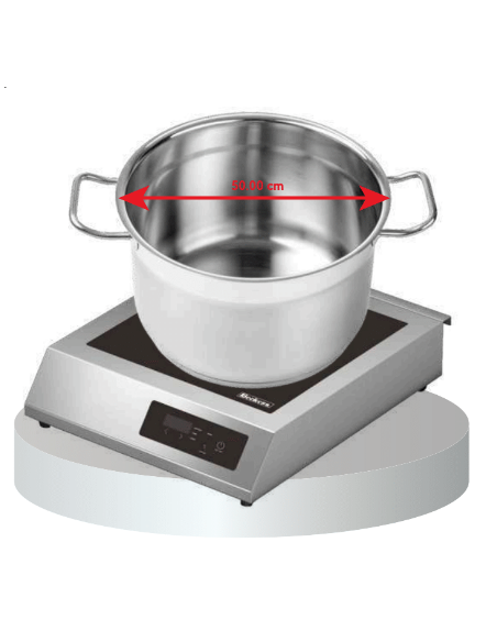 Piastra a Induzione da Banco in Vetroceramica Pentole Diametro 15 a 50 cm