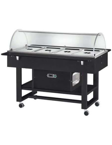 Carrello di Servizio Refrigerato Legno Carbon 4 GN1/1- ELR2827CA