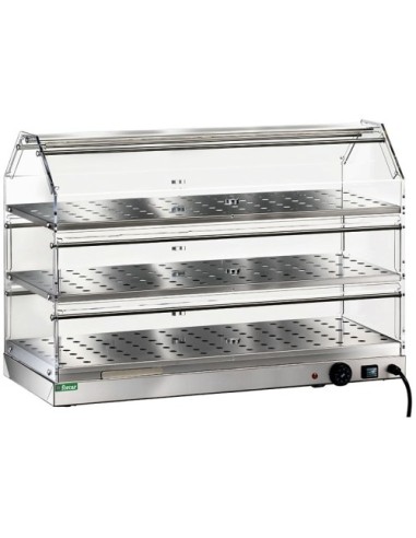 Vetrina Calda da Banco 3 Ripiani Dimensione 85x35x54H cm - VBR4783