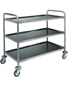Carrello di Servizio Acciaio Inox 3 Ripiani - CA1410