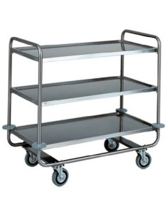 Carrello Servizio Inox per Trasporto Pesante Ripiano 100x50 cm - CA1431