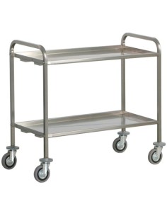 Carrello Inox per Materiale Pesante 2 Ripiani 100x60 cm - CA1393P