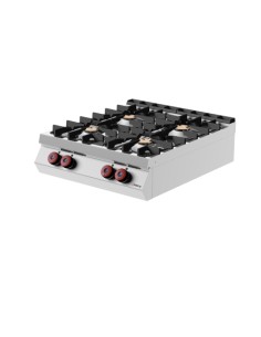 Piano Cottura a Gas da Banco 4 Fuochi Ermetici 800x900x240 - FE092T0