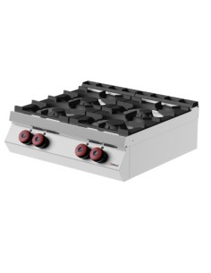 Piano Cottura a Gas da Banco 4 Fuochi Aperti 800x900x240 - FA092T0