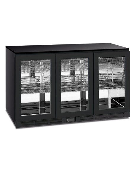 Frigorifero Bevande Sotto Banco Tre Porte Nero - COLDBAR 300BLK