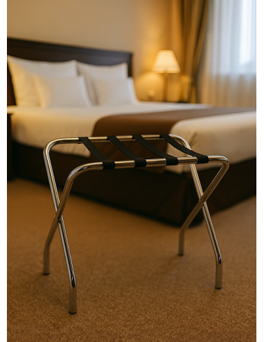 Reggivalige per Camere Hotel Acciaio Cromato 2 Pezzi - RVCROMO