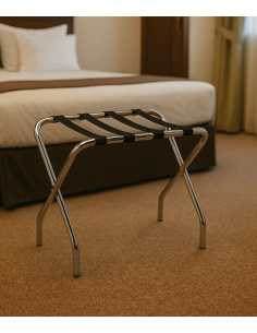 Reggivalige per Camere Hotel Acciaio Cromato 2 Pezzi - RVCROMO