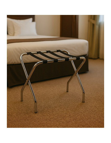 Reggivalige per Camere Hotel Acciaio Cromato 2 Pezzi - RVCROMO