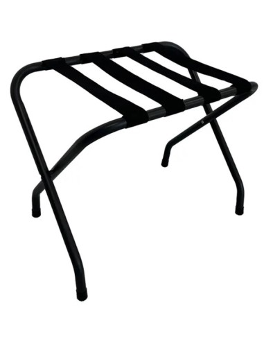 Reggivaligia Camera Hotel Cromato Nero - 2 Quantità - RVBLACK