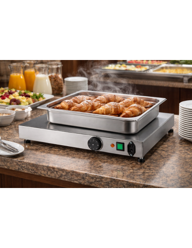 Piano Riscaldato Inox da Banco Dimensioni 50x50x6h cm - PC5050