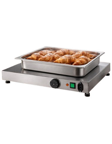 Piano Riscaldato Inox da Banco Dimensioni 50x50x6h cm - PC5050