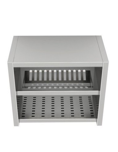 Pensile Inox Scolapiatti Aperto Base Asolata Dimensione cm 100x40x60h