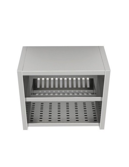 Pensile Inox - Scolapiatti - Base Asolata - cm 80x40x60h - PGE8/6S