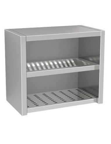 Pensile Inox Scolapiatti Aperto Base Asolata Dimensione cm 120x40x60h