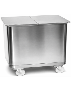 Tramoggia in Acciaio 4 Ruote 135 Lt Dimensione 700x395x725h mm