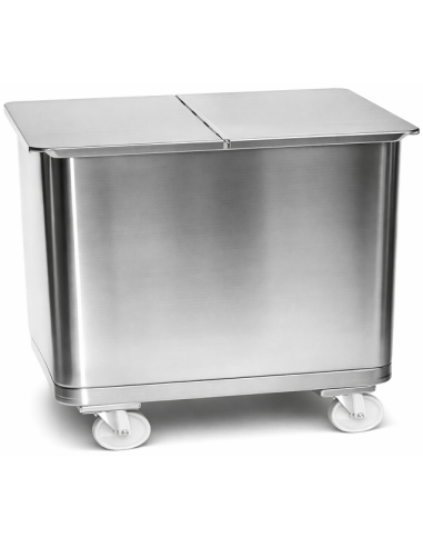 Tramoggia in Acciaio 4 Ruote 135 Lt Dimensione 700x395x725h mm