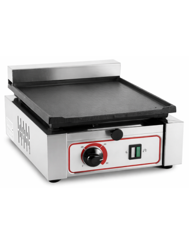 Piastra elettrica professionale in ghisa liscia Superficie 265x260 mm