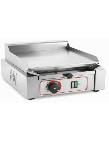 Piastra Elettrica in Acciaio Cromato Liscio Superficie Utile 270x242 mm