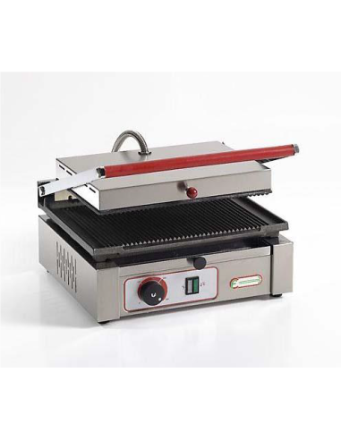 Piastra Elettrica in Ghisa Rigata Coperchio Rigato Superficie Utile 370x242 mm