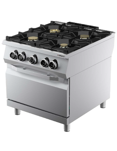 Cucina Elettrica 4 Fuochi Aperti Forno Elettrico GN2/1 - 92FAEMA