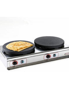 Crepiera Elettrica Doppia in Ghisa Smaltata Diametro 350 mm