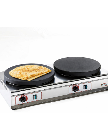 Crepiera Elettrica Doppia in Ghisa Smaltata Diametro 350 mm