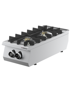 Piano Cottura a Gas da Banco 2 Fuochi Ermetici 400x905x275 mm