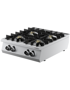 Piano Cottura a Gas da Banco 4 Fuochi Ermetici 800x905x275 mm